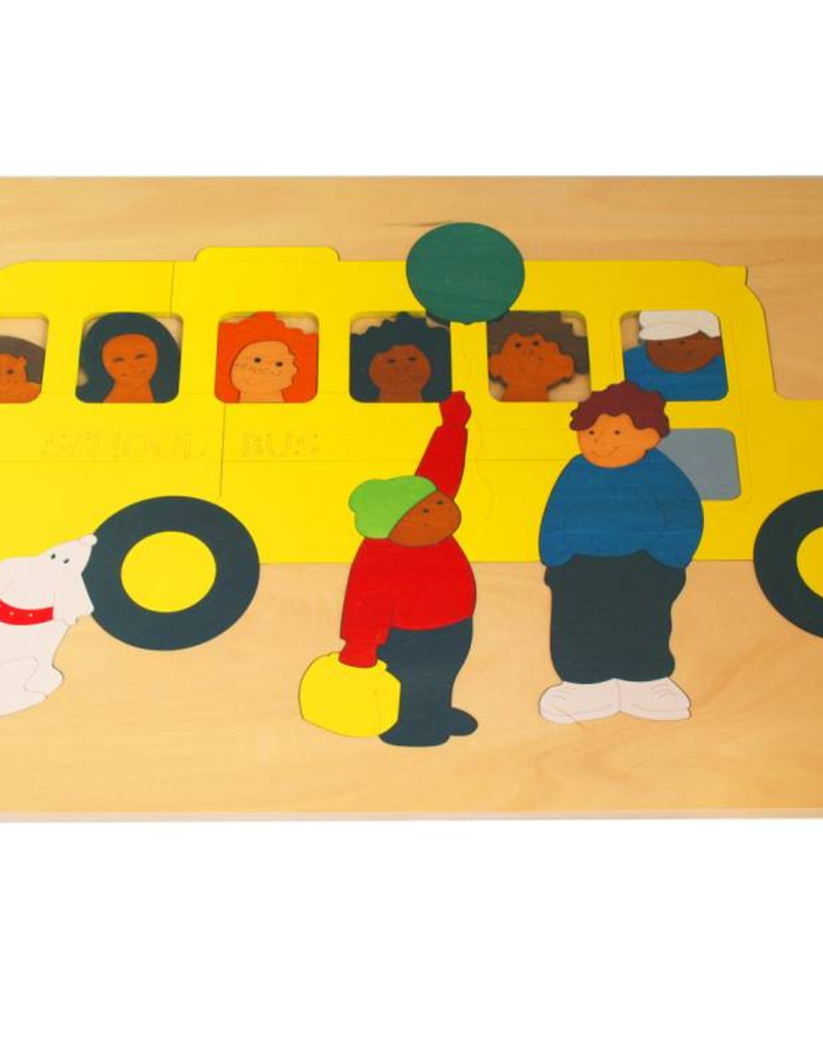 George Luck Schoolbus houten puzzel ( vanaf 3 jaar)