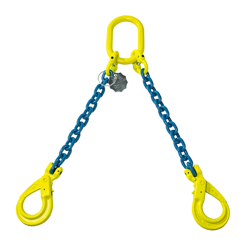 Ketting 2-Sprong met veiligheidshaak grade 100 - Ø 8 mm - 1 meter VDH Ketting 2-Sprong met veiligheidshaak grade 100 - Ø 8 mm - 1 meter