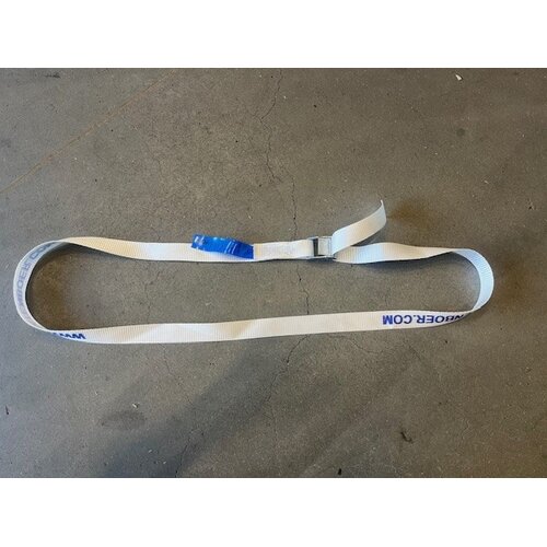 UITVERKOOP! Bedrukte Gespband - 1,5 meter - 25 mm - 300 kg / kleur Wit SafetyLoad UITVERKOOP! Bedrukte Gespband - 1,5 meter - 25 mm - 300 kg / kleur Wit