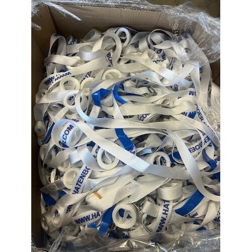 UITVERKOOP! Bedrukte Gespband - 1,5 meter - 25 mm - 300 kg / kleur Wit SafetyLoad UITVERKOOP! Bedrukte Gespband - 1,5 meter - 25 mm - 300 kg / kleur Wit