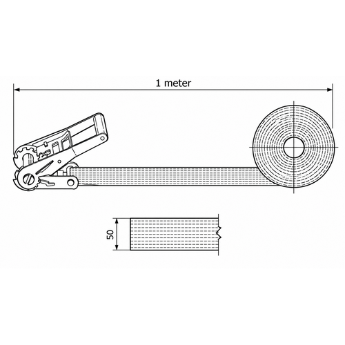 Spanband 5 ton - 1 meter - 50 mm - 1-delig (Eindloos) SafetyLoad Spanband 5 ton - 1 meter - 50 mm - 1-delig (Eindloos)