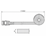 SafetyLoad Eindloze bagagegordel - 2 meter - 25 mm - 300 kg