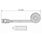 SafetyLoad Eindloze bagagegordel - 2,5 meter - 35 mm - 800 kg
