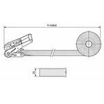 Eindloze RVS spanband - 4 meter - 25 mm - 500 kg SafetyLoad Eindloze RVS spanband - 4 meter - 25 mm - 500 kg