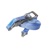 SafetyLoad Spanband 5 ton - 6 meter - 50 mm - ergo ratel - 2-delig met spitshaken
