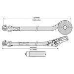 SafetyLoad Spanband 5 ton - 15 meter - 50 mm - ergo ratel - 2-delig met spitshaken