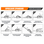 Automatisch oprolbare spanband - 1,8 meter - 25 mm - 600 kg SafetyLoad Automatisch oprolbare spanband - 1,8 meter - 25 mm - 600 kg