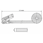 SafetyLoad Eindloze spanband - 2,5 meter - 25 mm - 1.500 kg