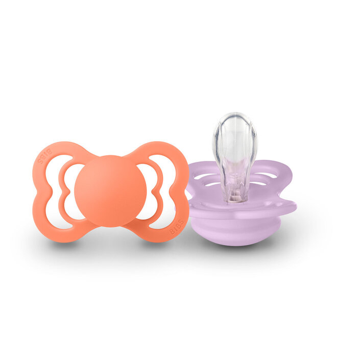 Supreme fopspeen set van 2  Papaya/Violet Sky