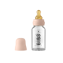 Baby Glass Bottle Complete Set Latex 110ml - Blush
