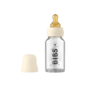 Baby Glass Bottle Complete Set Latex 110ml - ivory