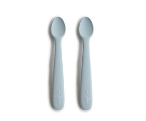 Mushie Silicone Feeding Spoons Powder Blue