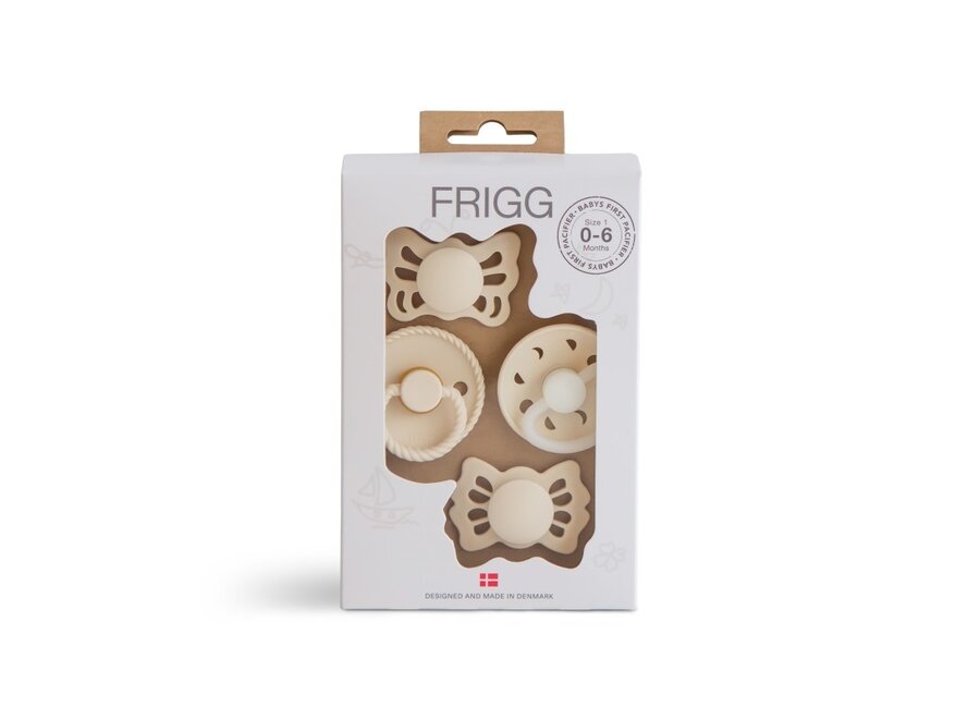 FRIGG - BABY'S FIRST PACIFIER PACK - CREAM NIGHT