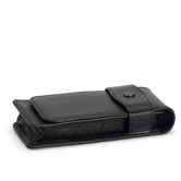 Sport 3-Pen black leather case with flap