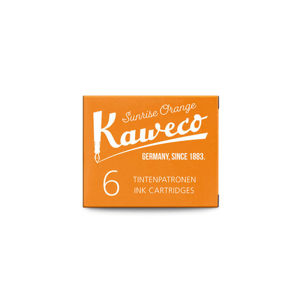 Kaweco Sunrise Orange ink cartridges (6 pcs)