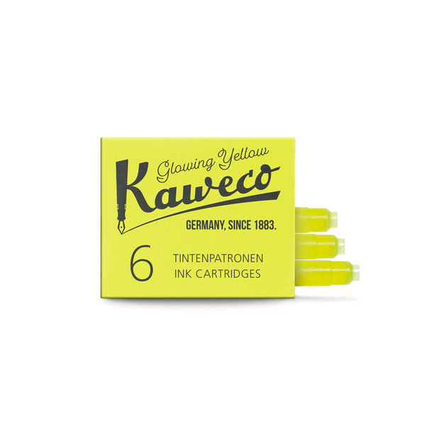 Kaweco Inktpatronen "Glowing Yellow" (6 st.)