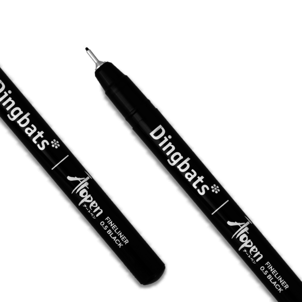 Dingbats Ātopen Fineliner zwart 0,5 mm