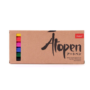 Ātopen Dual Brushpen+Fineliner ensemble de 6 Primary
