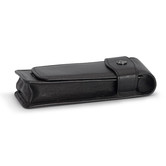 Étui Sport 2-Pen en cuir noir à rabat