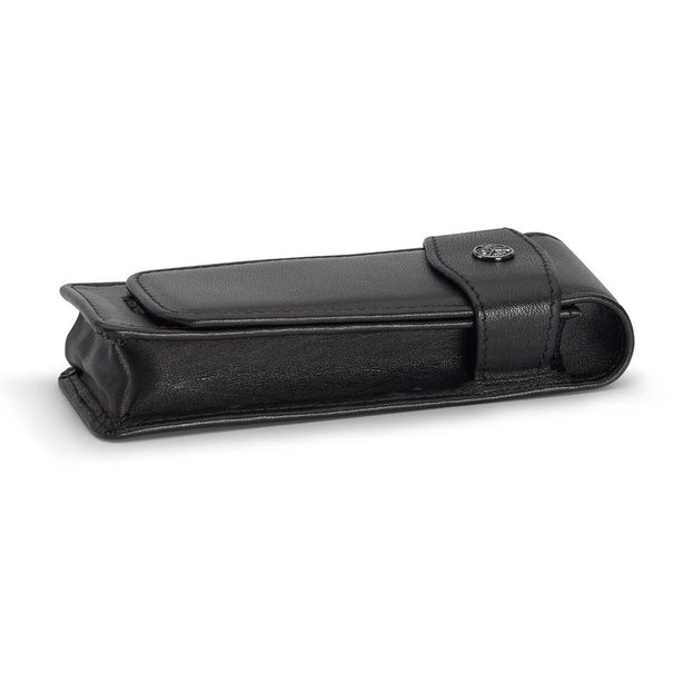 Kaweco Étui Sport 2-Pen en cuir noir à rabat