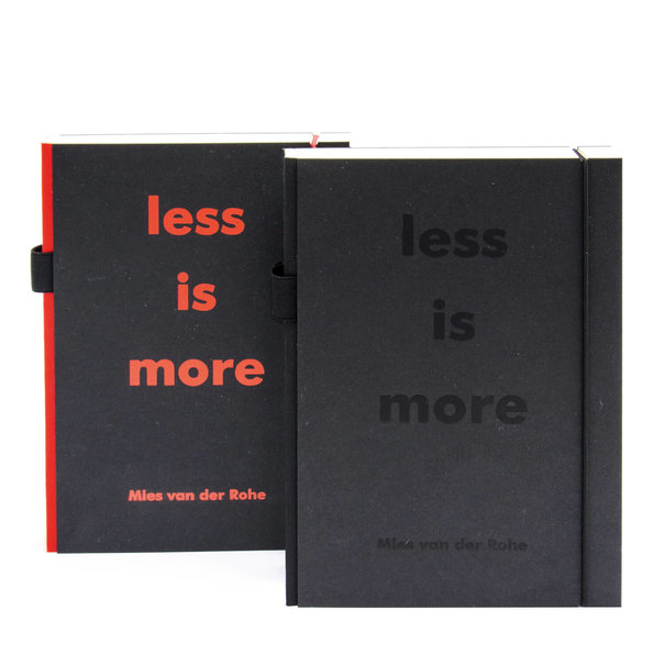 Bindewerk Purist Quotes LESS IS MORE A5
