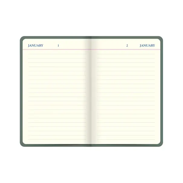 Letts of London Icon Book Perpetual Diary "Green"