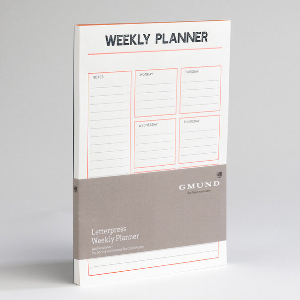 Gmund Letterpress Weekly Planner