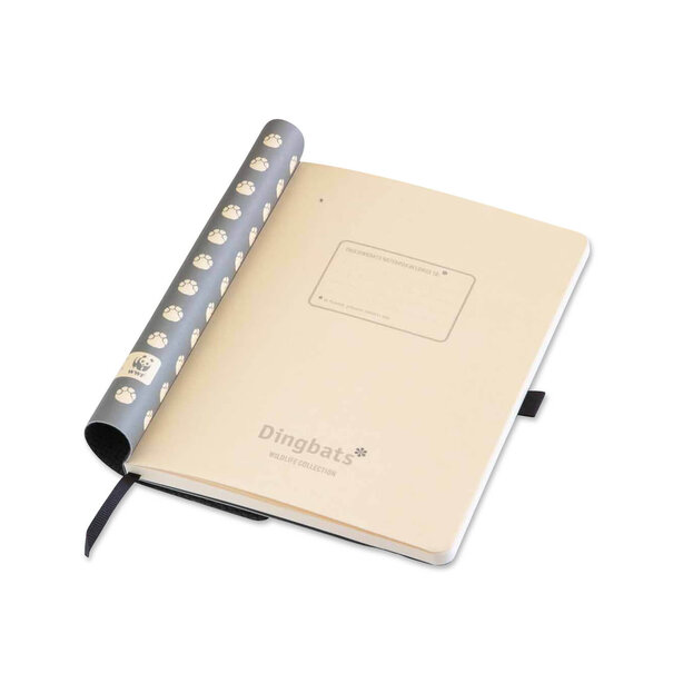 Dingbats Wildlife Grey Elephant couverture souple A5+