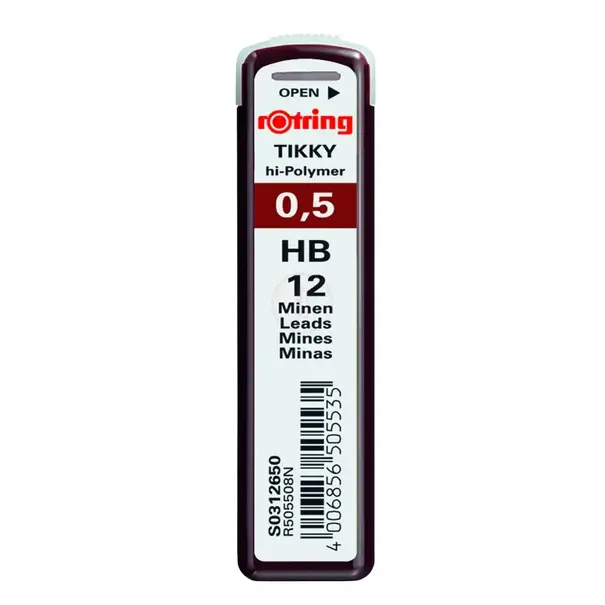 rOtring Tikky Hi-Polymer Leads 0,5mm HB