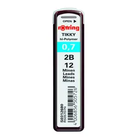 Tikky Hi-Polymer Potloodvulling 0,7 mm 2B