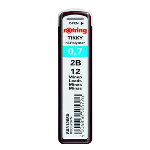 Tikky Hi-Polymer Potloodvulling 0,7 mm 2B