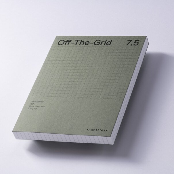 Gmund Off-The-Grid 7,5 "Forest" bloc-notes 18 x 24 cm