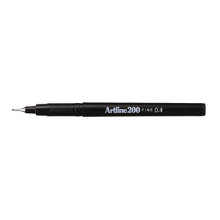 200 fineliner zwart 0,4 mm