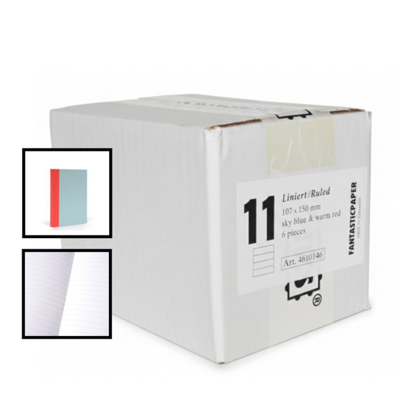 Fantasticpaper Sky Blue & Warm Red Pocket