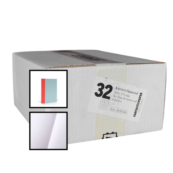 Fantasticpaper Sky Blue & Warm Red XL