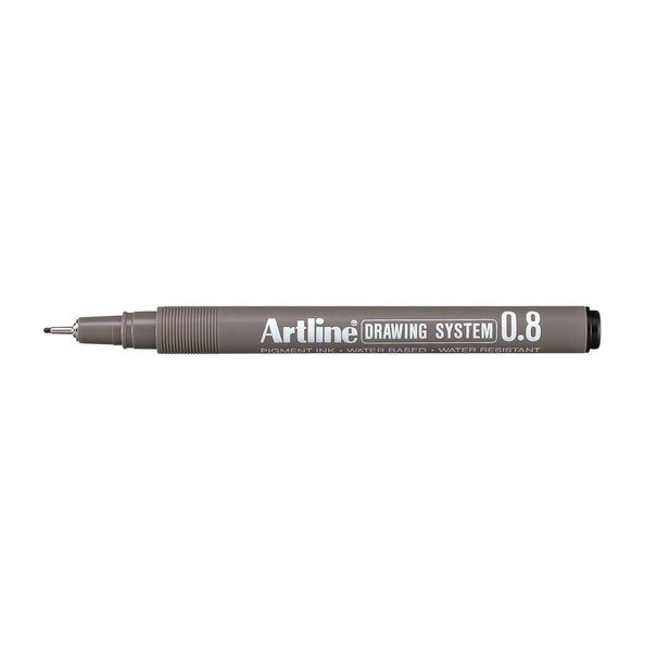 Artline Drawing System zwart 0,8 mm