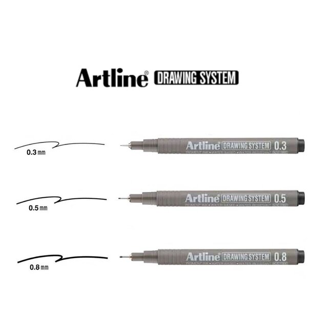 Artline Drawing System blauw 0,5 mm