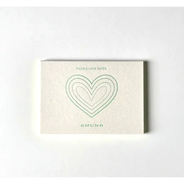 Gmund Bloc-notes "People Love Paper" - Vert 14,8 x 10,5 cm