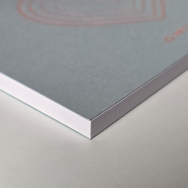 Gmund Bloc-notes "People Love Paper" - Rouge sur Bleu 14,8 x 10,5 cm