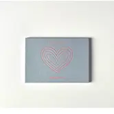 Bloc-notes "People Love Paper" - Rouge sur Bleu 14,8 x 10,5 cm