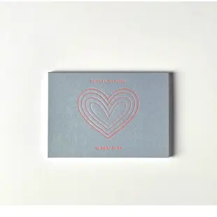 Notepad "People Love Paper" - Rood op Blauw 14,8 x 10,5 cm