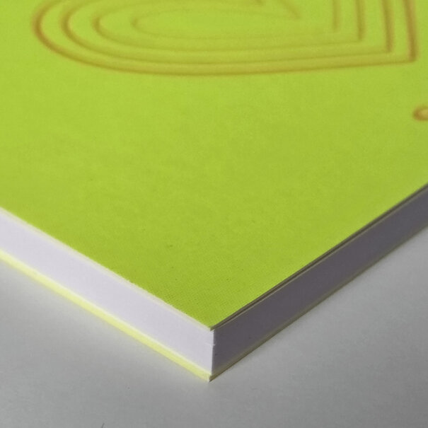 Gmund Notepad "People Love Paper" - Fluorescent Yellow 14.8 x 10.5 cm