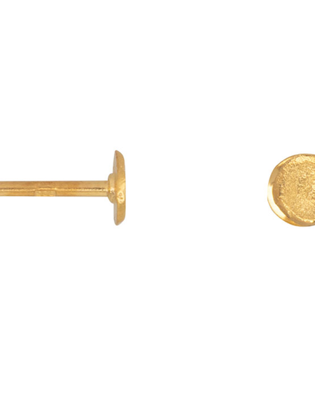 Betty Bogaers Betty Bogaers - Flat Coin Stud Earring Gold Plated