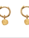 Betty Bogaers Betty Bogaers - Flat Coin Small Hoop Earring Gold Plated