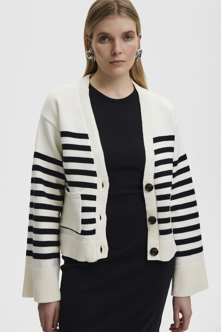 Gestuz Gestuz - Embla cardigan black/off white