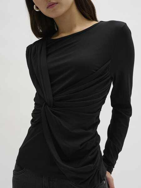 My Essential Wardrobe My Essential Wardrobe - Ella knot blouse black