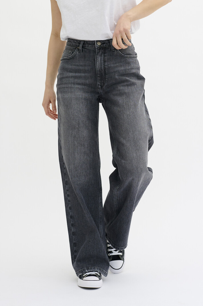 My Essential Wardrobe My Essential Wardrobe - The Louis high wide jeans dark grey