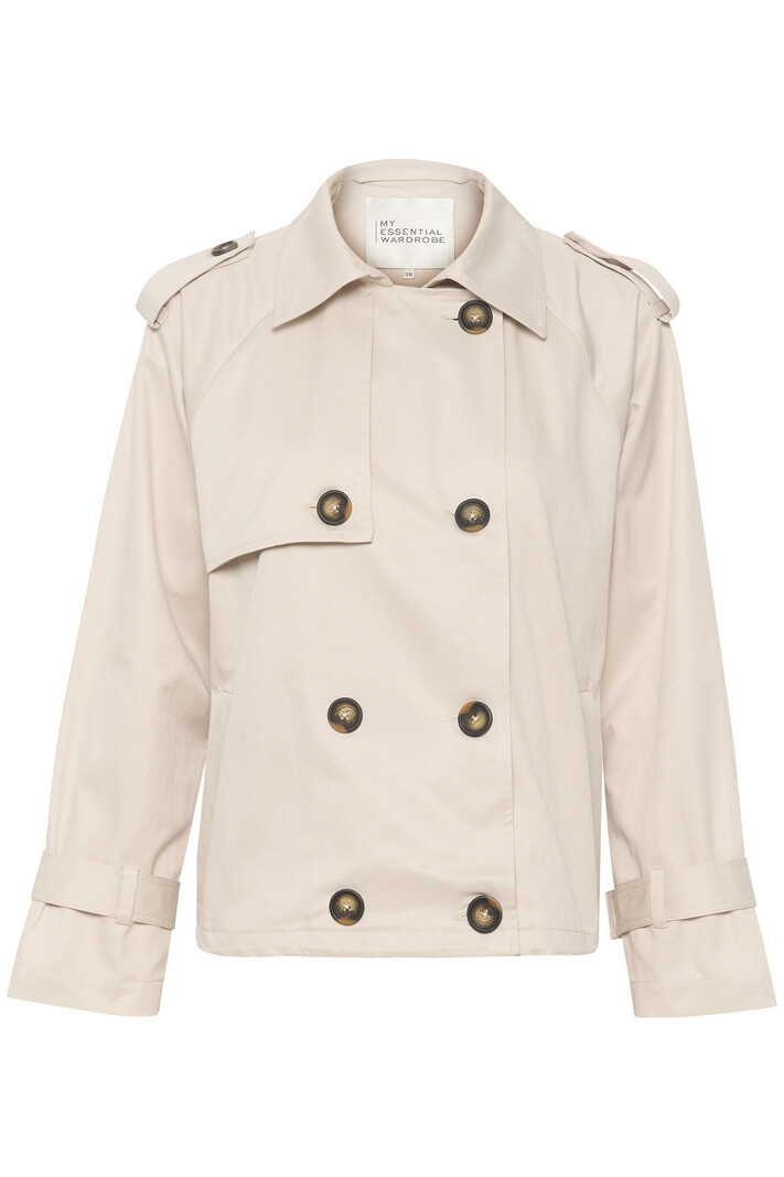 My Essential Wardrobe My Essential Wardrobe - Mira short trenchcoat Oatmeal