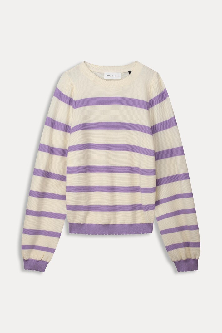 POM Amsterdam POM Amsterdam - Pullover Striped Purple