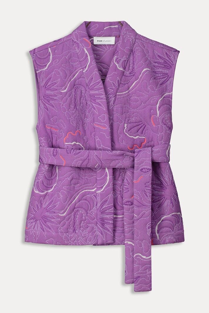 POM Amsterdam POM Amsterdam - Gilet Quilted Purple